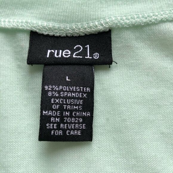 Rue 21 T shirt Light Green Large - Picture 3 of 5